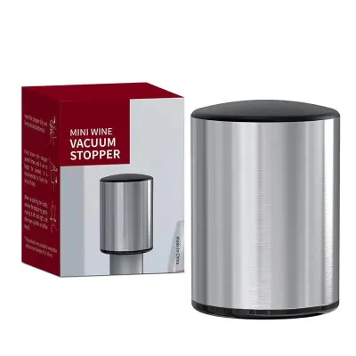 Inox vakumski zamašek za vino – pokrovček