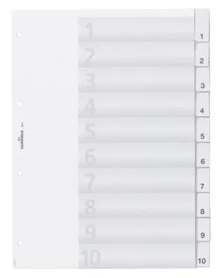 Durable Ločilni listi 1/10, prozorni (6821)