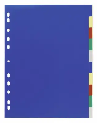 Durable Ločilni listi 1/10 širši barvasti (6747)