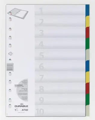 Durable Ločilni listi A4 1-10 (6740)