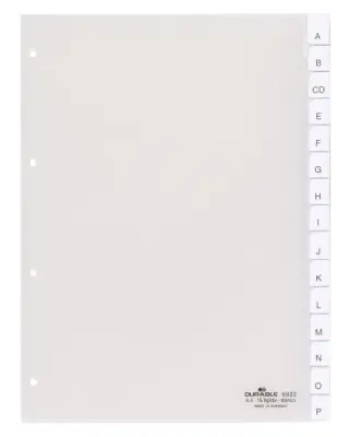 Durable Ločilni listi 1/15, prozorni, (6822)