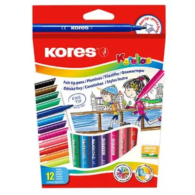 Kores Flomastri, tanka mina, 12 kos