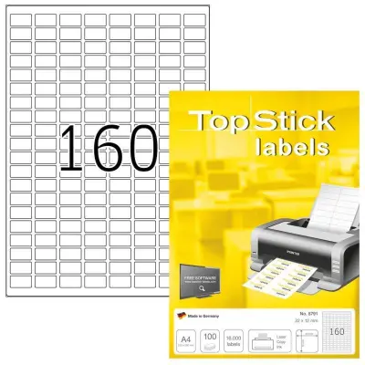 Etikete 22 x 12 mm 8791 univerzalne Topstick Herma 100 pol