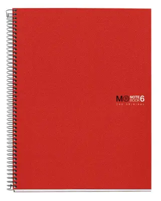MiquelRius Zvezek A4, črtast, 150-listni, 70g, BASIC, PP, rdeč