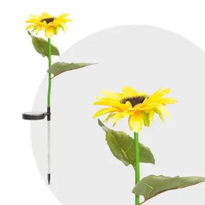 LED solarna svetilka v obliki sončnice toplo bela svetloba 70 cm 2 kosa