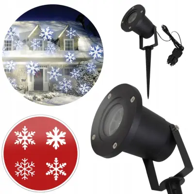 Zunanji LED projektor snežinke IP44 4W