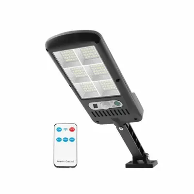 LED solarna stenska svetilka z daljincem 120 LED 24W 1800lm s senzorjem