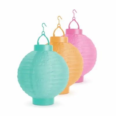 Solarni lampion 3 barve hladno bela LED 21 cm