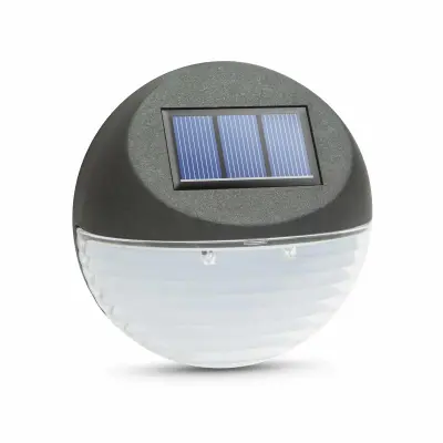 Stenska solarna svetilka s hladno belo LED diodo črna 11 x 11 x 4 cm