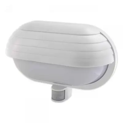 Stenska svetilka s senzorjem gibanja za E27 žarnico bela