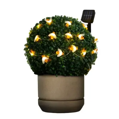 LED solarna veriga v obliki čebel 20 LED 2,3 m toplo bele