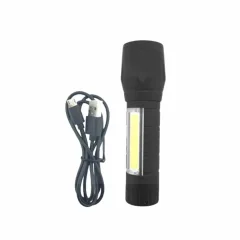 Akumulatorska USB ALU LED žepna svetilka 3W 200lm zoom