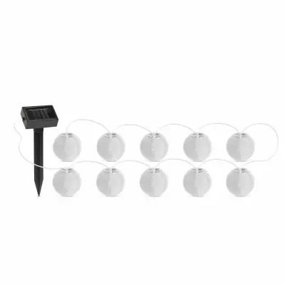 LED solarni lampiončki 10 belih LED diod 3,7 m