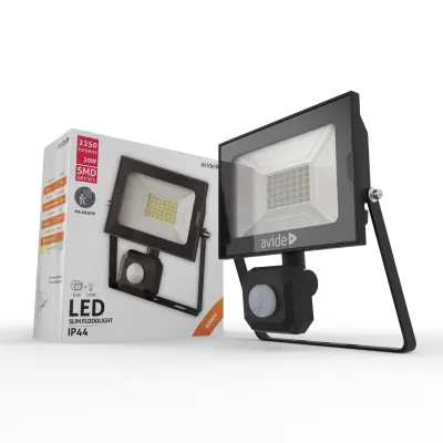 SMD LED reflektor 30W slim nevtralno bel 4000K s senzorjem