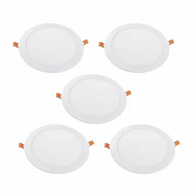 5x ALU vgradni LED panel okrogli 12W nevtralno beli 4000K