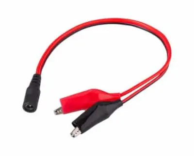 Kabel 1x DC 2,1 / 5,5 - 2x krokodilček 25 cm