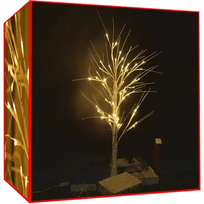 LED bela okrasna breza 90cm