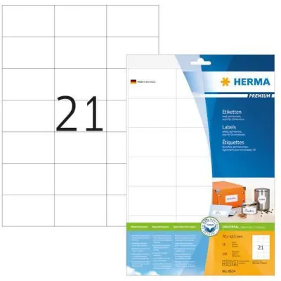 ETIKETE 70 x 42,3 mm 8634 SUPERPRINT HERMA 10/1