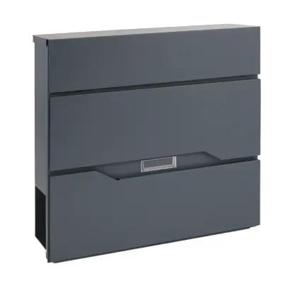 Antracit prašno barvan poštni nabiralnik