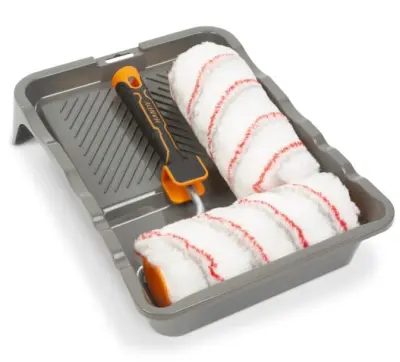 Set za pleskanje z 2 valjčkoma 180 mm, ročajem in odcejevalnikom barve
