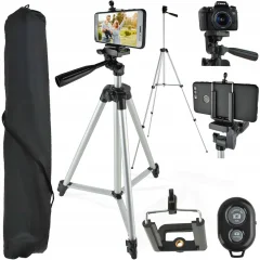 Stativ za telefone, fotoaparate, laserske nivelirje, bluetooth, 133cm