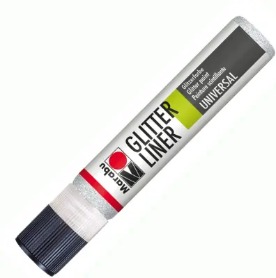 Barva v plastenki - Glitter liner 25ml bela 18030009570