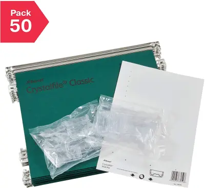 Mapa viseča Crystalfile Classic - 50mm zelena 50 kos TW71750