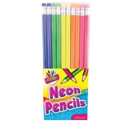 Grafitni svinčnik z radirko HB neon 10 kosov 6366