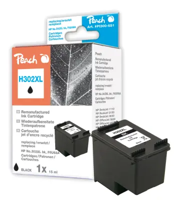 Črnilo Peach HP 302XL F6U68A 15ml black 319603