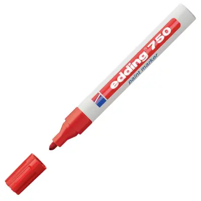 MARKER PAINT Z LAKOM RDEČ EDDING 750 2-4 mm