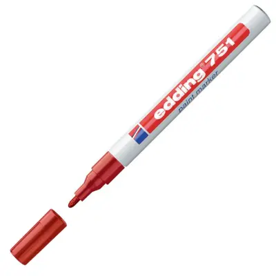 MARKER PAINT Z LAKOM RDEČ EDDING 751 1-2 mm