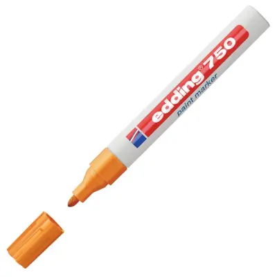 MARKER PAINT Z LAKOM ORANŽEN EDDING 750 2-4 mm