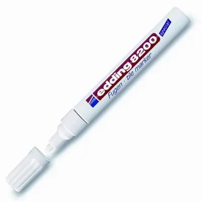 Edding Marker za fuge E-8200, 2-4 mm, bel