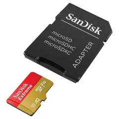 SANDISK Extreme microSDXC 64GB + SD Adapter pomnilniška kartica