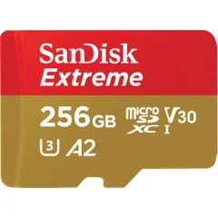 SANDISK Extreme microSDXC 256GB + SD Adapter pomnilniška kartica