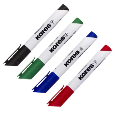 Kores Marker za belo tablo, komplet 4 kos