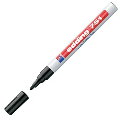 MARKER PAINT Z LAKOM ČRN EDDING 751 1-2 mm