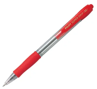 Pilot Kemični svinčnik SUPER GRIP M, rdeč BPGP-10R-M-R-R 12 KOS