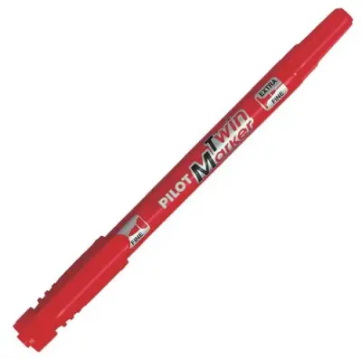 Pilot Marker TWIN, BEGREEN, rdeč SCA-TM-BG-R 10 KOS