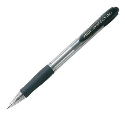 Pilot Kemični svinčnik SUPER GRIP M, črn BPGP-10R-M-B-B 12 KOS