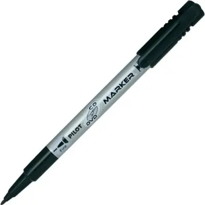 Pilot Marker TWIN CD-DVD, črn SCA-TMCD-B 12 KOS