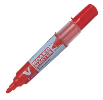 Pilot Marker V BOARD MASTER, rdeč WBMA-VBM-M-R 10 KOS
