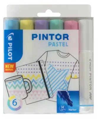 Pilot Marker Pintor Set PASTEL Mix MEDIUM SW-PT-M-S6-PASTEL