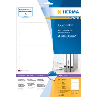 ETIKETE 192 x 38 mm 8620 SUPERPRINT HERMA 10/1