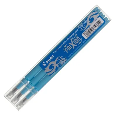 Pilot Vložek za FRIXION BALL, sv. moder, set 3 BLS-FR7-S3-LB