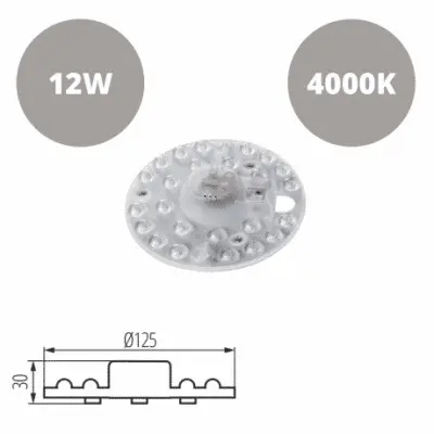 LED modul za plafoniere 12W 1200lm nevtralno bela 4500K Kanlux