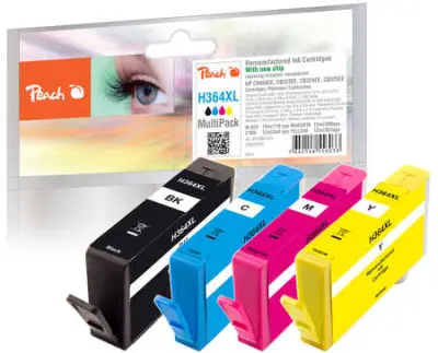 ČRNILO PEACH HP 364XL,KOMPLET 1 x BK- 21ml, 3 x COLOR -12ml   315510