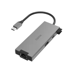 HAMA Multiport, 5 vrat, 2 x USB-A, USB-C, HDMI™, LAN/Ethernet USB-C Hub