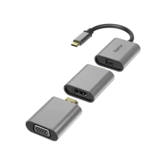 HAMA Adapter 6 v 1, "Connect2Go", USB-C, Mini-DisplayPort, HDMI™, VGA
