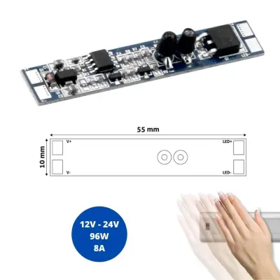 IR senzor kratkega dosega za LED profil 12-24V 8A 96W